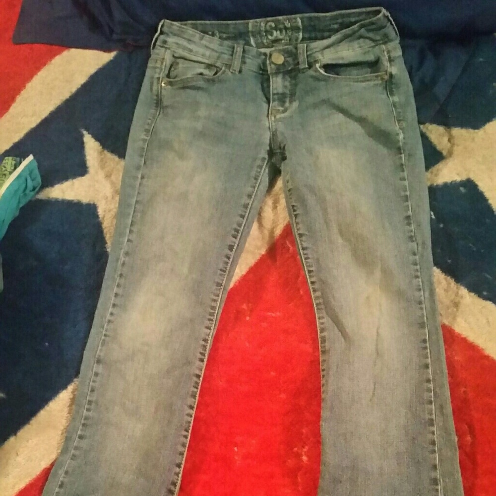 Blue boot cut jeans